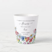 素晴らしおばあちゃん花詩カントリー野花 カフェラテマグ (正面)