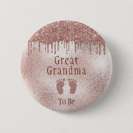 素晴らしおばあちゃん赤ちゃんシャワーピンクベビー足 缶バッジ