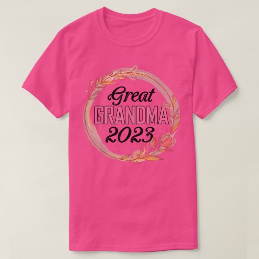 素晴らしおばあちゃん2023妊娠発表ギフト Tシャツ (デザイン正面)