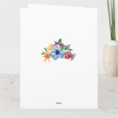 素晴らしおばあちゃん4フォトフラワーカラフルズ誕生日 カード (裏面)