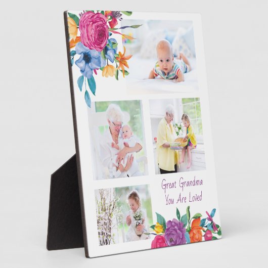 素晴らしおばあちゃん4フォト鮮やかフローラ枠 フォトプラーク (側面)