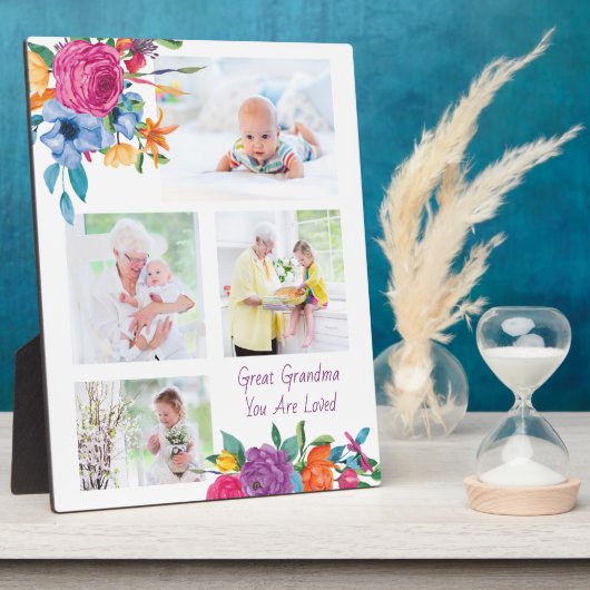 素晴らしおばあちゃん4フォト鮮やかフローラ枠 フォトプラーク (側面)