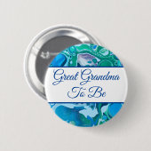 素晴らしおばあちゃん |少年の赤ちゃんシャワー 缶バッジ (正面&裏面)