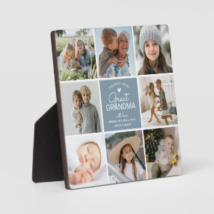 素晴らしおばあちゃん「最も愛された」フォトコラージュ フォトプラーク