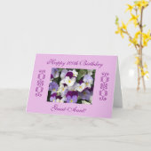 素晴らしおばさんの100歳の誕生日 カード (黄色い花)