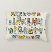 素晴らしおもしろいいアルファベット。ワッキー・ドードル・レターズ・デ アクセントクッション (裏面)