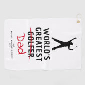 素晴らしおもしろいゴルファーのカスタム写真父の日 ゴルフタオル (横)