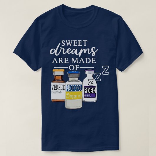 素晴らしおもしろいナースの甘い夢 Tシャツ (デザイン正面)