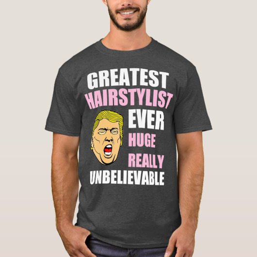 素晴らしおもしろい髪型ドナルドトランプ Tシャツ (正面)