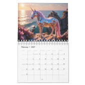 素晴らしきらめくUnicorns カレンダー (2月 2027)