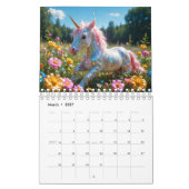 素晴らしきらめくUnicorns カレンダー (3月 2027)