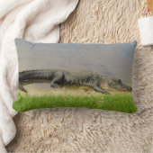 素晴らしくおよび静か。 フロリダのわに ランバークッション (ブランケット)