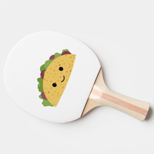 素晴らしくかわいい漫画のかわいいの微笑のタコス 卓球ラケット (横)
