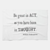 素晴らしくが機能しまありまありますとして思考のシェークスピアの引用文が キッチンタオル (横)