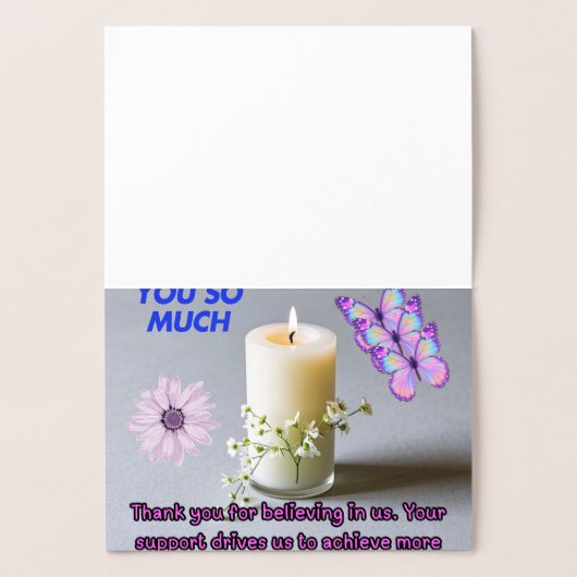 素晴らしくしてくれてありがとう 箔カード (内部)