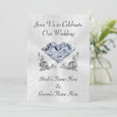 素晴らしくパーソナライズなダイヤモンドの結婚式招待状 招待状 (スタンド正面)