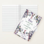 素晴らしく作られた植物賞と祈りの言葉ジャーナル ノートブック (内側)