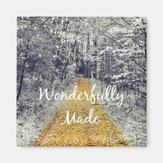 素晴らしく作られた聖書の聖句引用文 マグネット (正面)