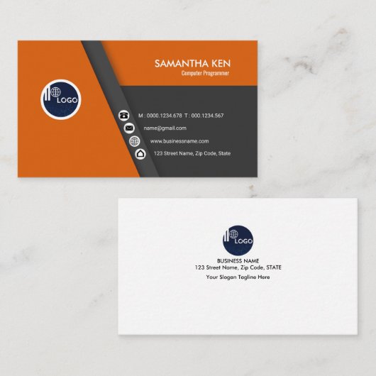 素晴らしく創造的でエレガントなプログラマー名刺 名刺 (正面/裏面)