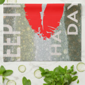 素晴らしく完璧な日付を保存 キッチンタオル (折り畳み)