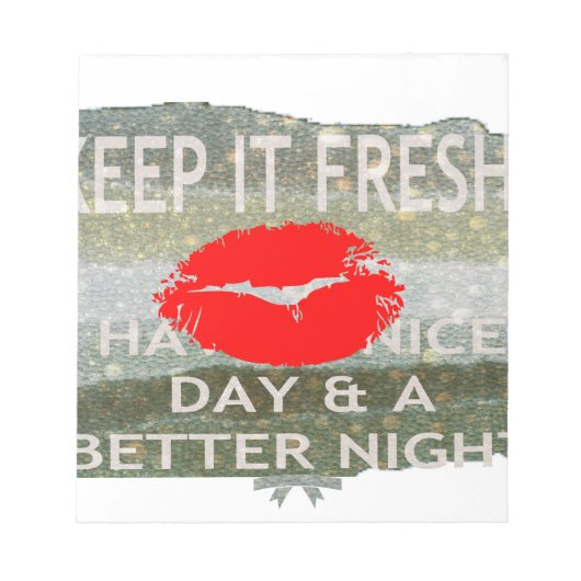 素晴らしく完璧な日付を保存 ノートパッド (正面)