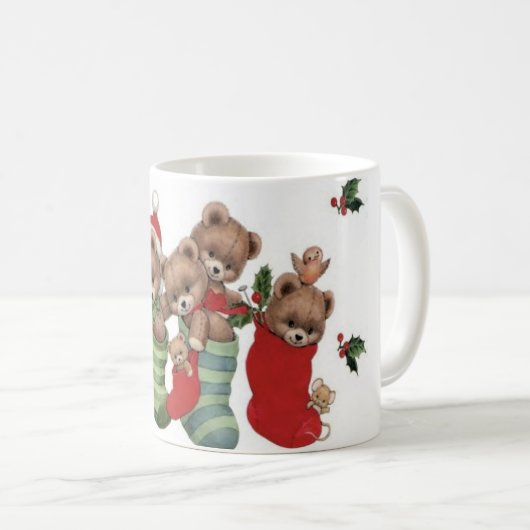素晴らしく愛らしいテディー・ベア コーヒーマグカップ (正面右)