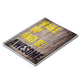 素晴らしく感動的な単語のメモ帳が目覚め、あって下さい ノートブック (左側)