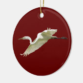 素晴らしく白い白鷺 セラミックオーナメント (左)