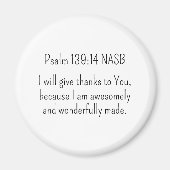 素晴らしく素晴らし聖書の聖句クリスチャン マグネット (正面)