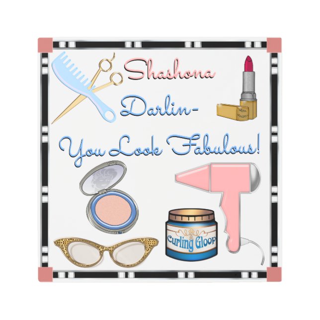 素晴らしく見えるパーソナライズされた- メタルプリント (正面)