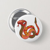 素晴らしく赤いガラガラヘビ 缶バッジ (正面&裏面)