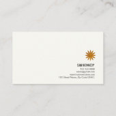 素晴らしく赤い花の半透明なライン名刺 名刺 (裏面)