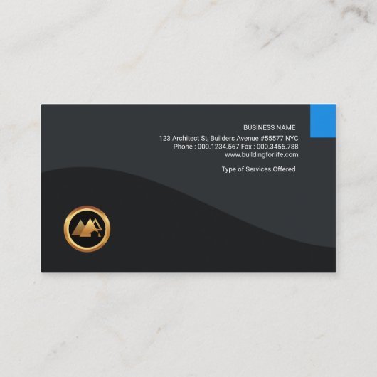 素晴らしく赤い金ゴールドフェイクなリゾートの家の建築家CEO 名刺 (裏面)