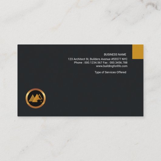 素晴らしく赤くグランジでフェイクな金ゴールドの波CEOの建築家 名刺 (裏面)