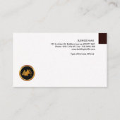 素晴らしく赤くグランジな専門のモダンな建築家 名刺 (裏面)