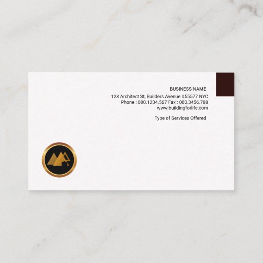 素晴らしく赤くグランジな専門のモダンな建築家 名刺 (裏面)