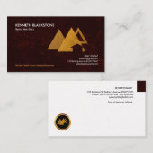 素晴らしく赤くグランジな専門のモダンな建築家 名刺 (正面/裏面)