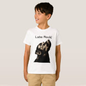 素晴らしく黒いラブラドル・レトリーバー犬 Tシャツ (正面フル)