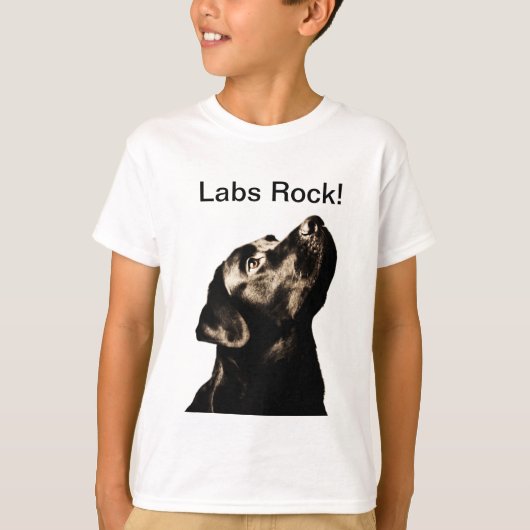 素晴らしく黒いラブラドル・レトリーバー犬 Tシャツ (正面)