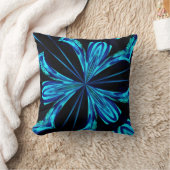 素晴らしく黒くおよび青の彗星のデザイン クッション (ブランケット)