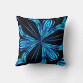 素晴らしく黒くおよび青の彗星のデザイン クッション (裏面)