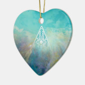 「素晴らしすべての目を見る」三角形オリオン星雲 セラミックオーナメント (左)