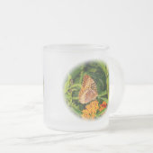 素晴らしつば付き乾留剤グラス フロストグラスマグカップ (正面右)