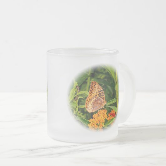 素晴らしつば付き乾留剤グラス フロストグラスマグカップ (正面右)