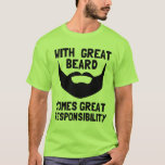 素晴らしひげ来素晴らしで Tシャツ<br><div class="desc">髭素晴らしの来素晴らしが男のおもしろいtシャツ</div>