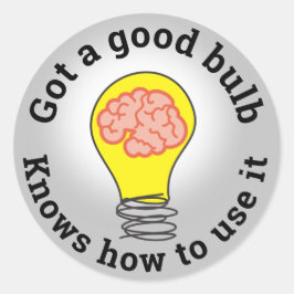 素晴らしアイディア電球の社員認識シール ラウンドシール