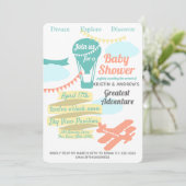 素晴らしアドベンチャーホットエアバルーンと飛行機 招待状 (スタンド正面)