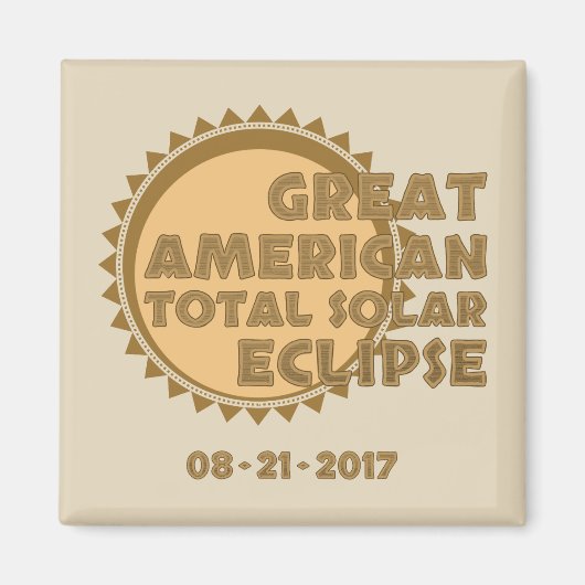 素晴らしアメリカ総太陽の食 – 2017 マグネット (正面)