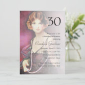 素晴らしアールデコ美しい誕生日 招待状 (スタンド正面)