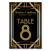 素晴らしアールデコ表の番号カード テーブルナンバー (正面)